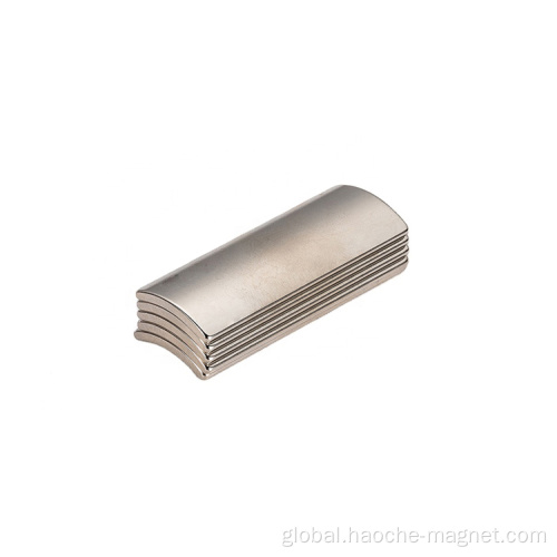 Strong Arc Motor Magnet Arc Shape NdFeb Permanent Magnet With Nickel Coating Factory